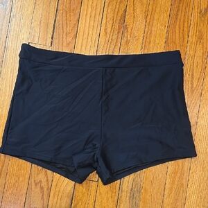 Women's Black Swim Shorts, Size 2X, NWOT
